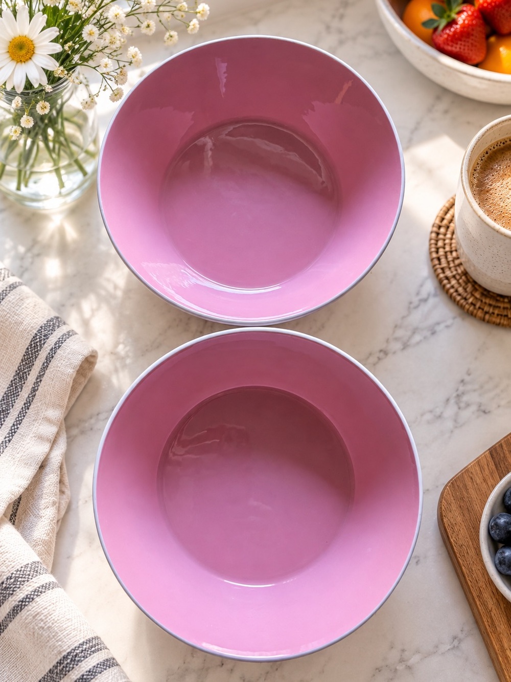 Vintage Mikasa Duplex Pink Cereal Bowls Set of 2 Ben Seibel Japan Replacement